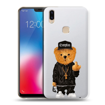 Силиконовый чехол на Vivo V9 с принтом Плюшевый медведь