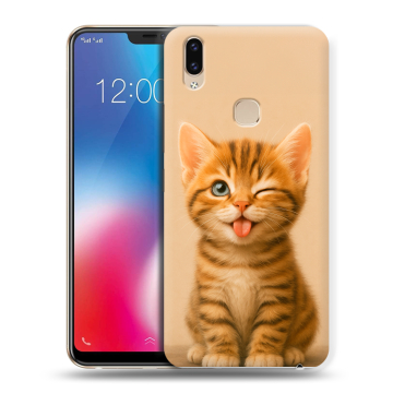 Силиконовый чехол на Vivo V9 с принтом котенок