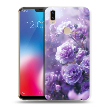 Силиконовый чехол на Vivo V9 с принтом Розы цветы Силиконовый чехол на Vivo V9 с принтом Розы цветы