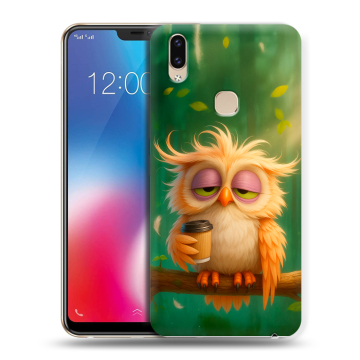 Силиконовый чехол на Vivo V9 с принтом сова