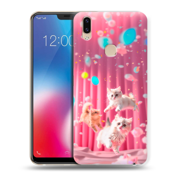 Силиконовый чехол на Vivo V9 с принтом милые котики