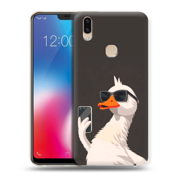 Силиконовый чехол на Vivo V9 с принтом утка в очках