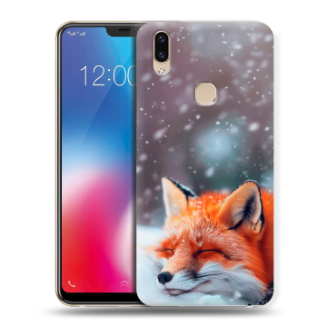 Силиконовый чехол на Vivo V9 с принтом лиса