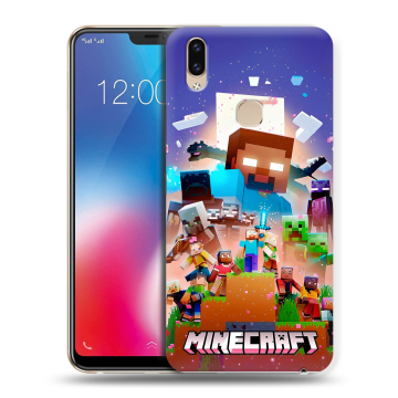 Силиконовый чехол на Vivo V9 с принтом Майнкрафт Minecraft Силиконовый чехол на Vivo V9 с принтом Майнкрафт Minecraft