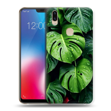 Силиконовый чехол на Vivo V9 с принтом Листья