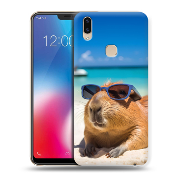 Силиконовый чехол на Vivo V9 с принтом Капибара