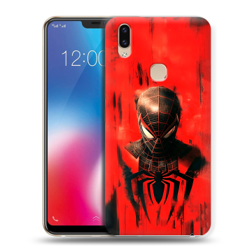 Силиконовый чехол на Vivo V9 с принтом человек паук spiderman Силиконовый чехол на Vivo V9 с принтом человек паук spiderman