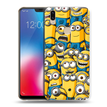 Силиконовый чехол на Vivo V9 с принтом Миньоны Силиконовый чехол на Vivo V9 с принтом Миньоны