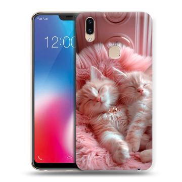 Силиконовый чехол на Vivo V9 с принтом котята котики Силиконовый чехол на Vivo V9 с принтом котята котики