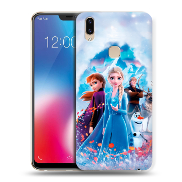 Силиконовый чехол на Vivo V9 с принтом Холодное сердце Frozen Силиконовый чехол на Vivo V9 с принтом Холодное сердце Frozen