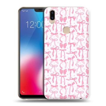 Силиконовый чехол на Vivo V9 с принтом Розовые бантики Силиконовый чехол на Vivo V9 с принтом Розовые бантики