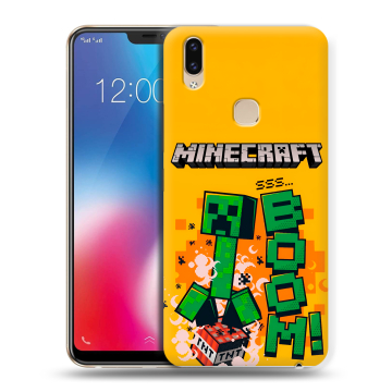 Силиконовый чехол на Vivo V9 с принтом Майнкрафт Minecraft