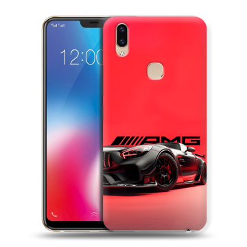 Силиконовый чехол на Vivo V9 с принтом Мерседес Mercedes AMG