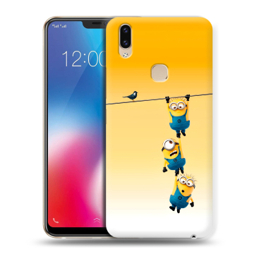 Силиконовый чехол на Vivo V9 с принтом Миньоны
