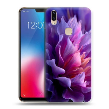 Силиконовый чехол на Vivo V9 с принтом женский цветы