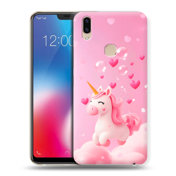 Силиконовый чехол на Vivo V9 с принтом Единорог