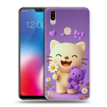 Силиконовый чехол на Vivo V9 с принтом для девочек