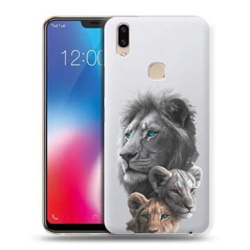 Силиконовый чехол на Vivo V9 с принтом Львы