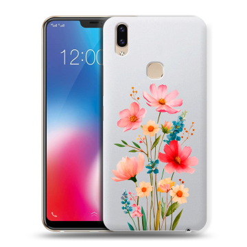 Силиконовый чехол на Vivo V9 с принтом Цветы