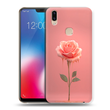 Силиконовый чехол на Vivo V9 с принтом Розовая роза