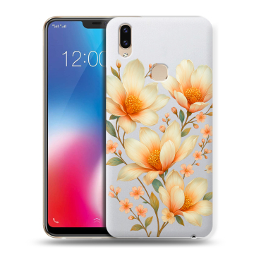 Силиконовый чехол на Vivo V9 с принтом Цветы