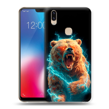 Силиконовый чехол на Vivo V9 с принтом Медведь