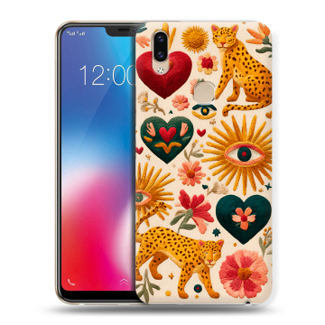 Силиконовый чехол на Vivo V9 с принтом Модный принт