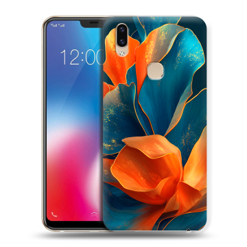 Силиконовый чехол на Vivo V9 с принтом Цветы