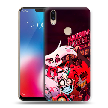 Силиконовый чехол на Vivo V9 с принтом Hazbin Hotel Отель Хазбин