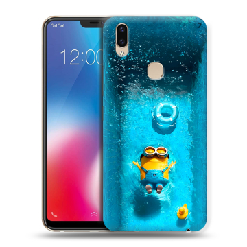 Силиконовый чехол на Vivo V9 с принтом Миньоны Силиконовый чехол на Vivo V9 с принтом Миньоны