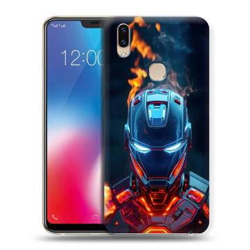 Силиконовый чехол на Vivo V9 с принтом IronMan Железный человек Силиконовый чехол на Vivo V9 с принтом IronMan Железный человек
