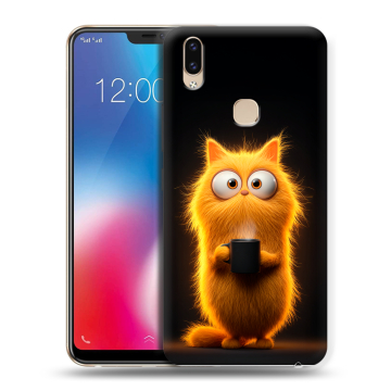 Силиконовый чехол на Vivo V9 с принтом Смешной кот
