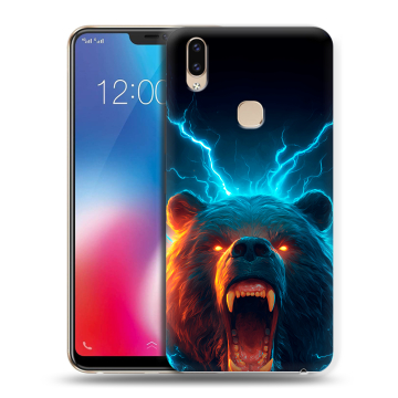 Силиконовый чехол на Vivo V9 с принтом Медведь