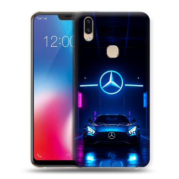 Силиконовый чехол на Vivo V9 с принтом Mercedes Мерседес Силиконовый чехол на Vivo V9 с принтом Mercedes Мерседес