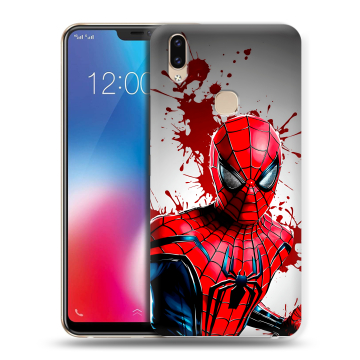 Силиконовый чехол на Vivo V9 с принтом Spiderman Человек паук