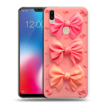 Силиконовый чехол на Vivo V9 с принтом Розовые бантики