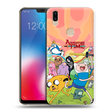 Силиконовый чехол на Vivo V9 с принтом Adventure time Время приключений