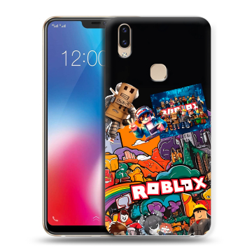 Силиконовый чехол на Vivo V9 с принтом Roblox Роблокс