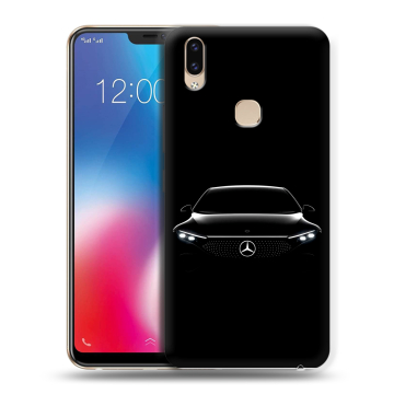 Силиконовый чехол на Vivo V9 с принтом Mercedes Мерседес