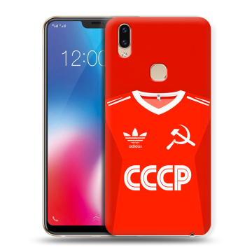 Силиконовый чехол на Vivo V9 с принтом Флаг Герб СССР