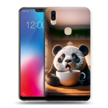Силиконовый чехол на Vivo V9 с принтом смешная панда