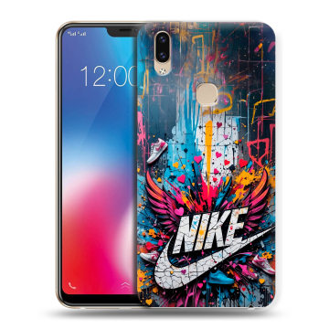 Силиконовый чехол на Vivo V9 с принтом Nike Найк Силиконовый чехол на Vivo V9 с принтом Nike Найк