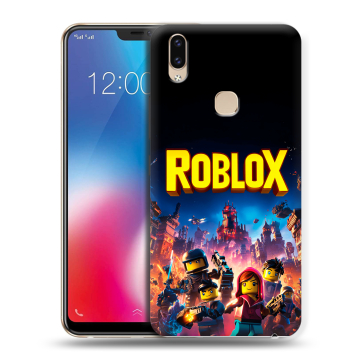 Силиконовый чехол на Vivo V9 с принтом Roblox Роблокс