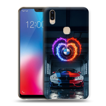 Силиконовый чехол на Vivo V9 с принтом BMW БМВ
