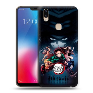 Силиконовый чехол на Vivo V9 с принтом Demon Slayer Клинок рассекающий демонов Силиконовый чехол на Vivo V9 с принтом Demon Slayer Клинок рассекающий демонов
