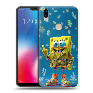 Силиконовый чехол на Vivo V9 с принтом Спанч боб Спанчбоб