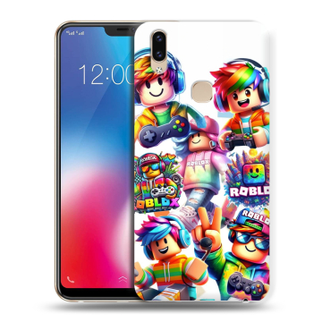 Силиконовый чехол на Vivo V9 с принтом Roblox Роблокс
