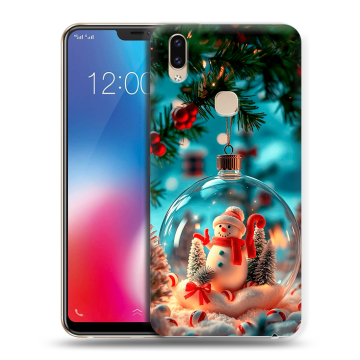 Силиконовый чехол на Vivo V9 с принтом Новый год