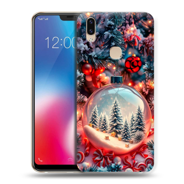 Силиконовый чехол на Vivo V9 с принтом Новый год