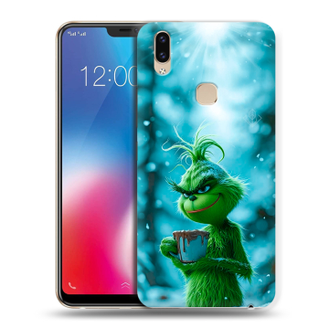 Силиконовый чехол на Vivo V9 с принтом Новый год гринч
